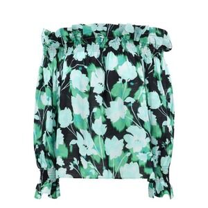 Christy Lynn | Regina Top Mint Floral Blouse. Shirt NWT $398 Sz Small